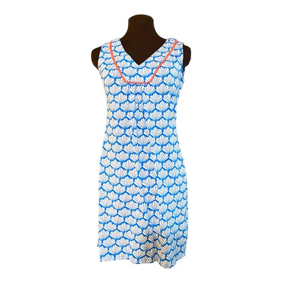 Boden Dresses & Skirts - Boden blue sea shell pullover sleeveless shift dress size 6